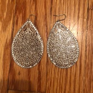 Silver drop earrings